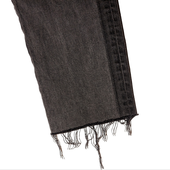 Madewell Classic Straight High Rise Cropped Frayed Hem Denim Jeans Size 25 - Picture 8 of 13